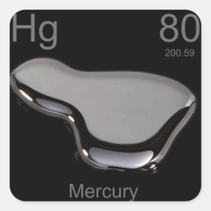 mercury square sticker