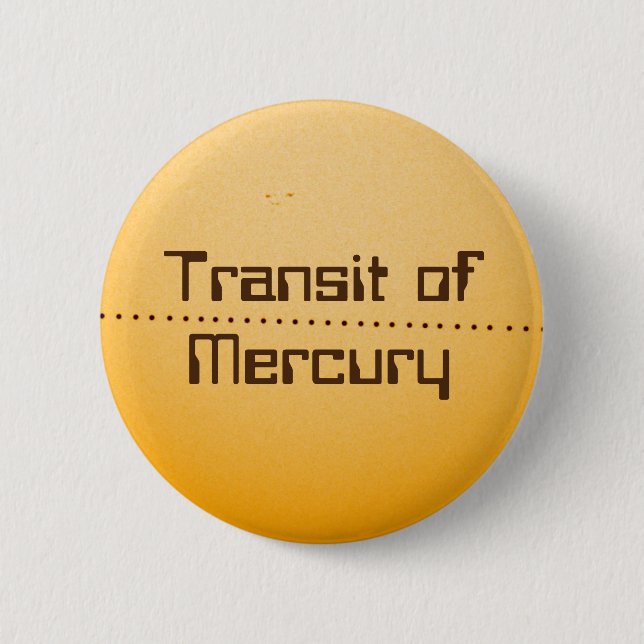 Mercury Transit of the Sun Button (Front)