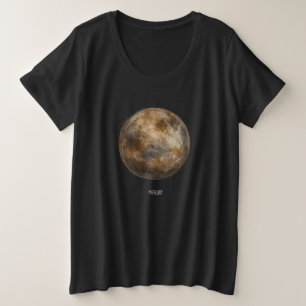 Mercury: Watercolor Planet Plus Size T-Shirt