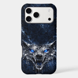 Mercury Wolf Blue Sapphire Eyes Glacial iPhone 17 Pro Max Case