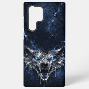 Mercury Wolf Blue Sapphire Eyes Glacial Samsung Galaxy S22 Ultra Case