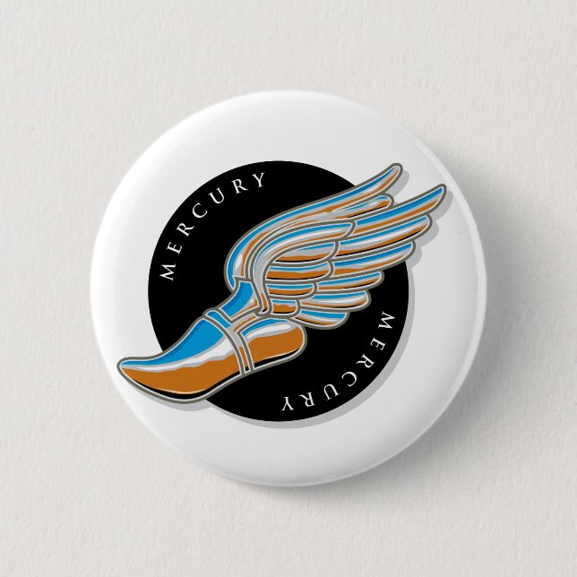 Mercury's Wings Button (Front)