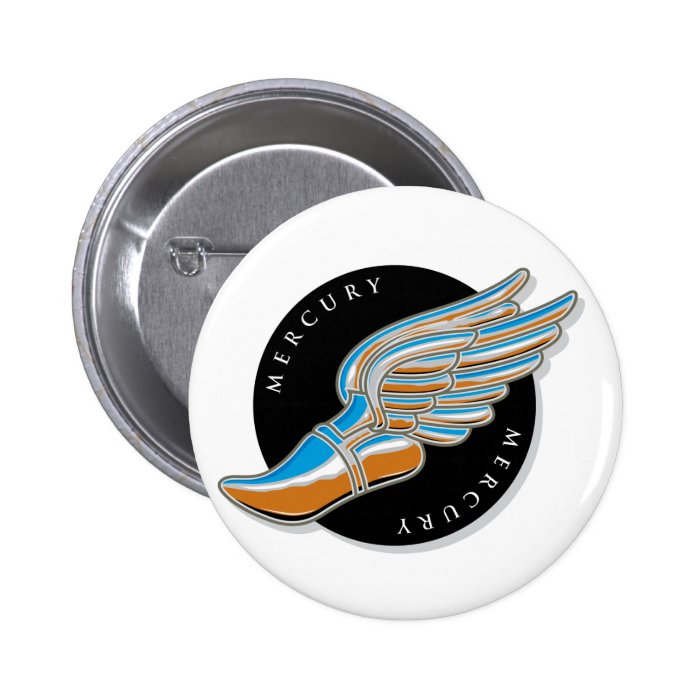 Mercury's Wings Pinback Button