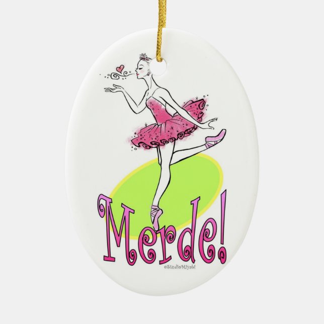 Merde Porcelain Ornament (Front)