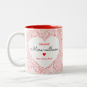 Mère veilleuse Fête des Mères Mother's Day Photo Two-Tone Coffee Mug