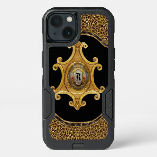 Merebaye Beautiful Leopard Chic Monogram iPhone 13 Case