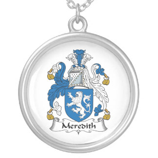 Meredith Family Crest Silver Plated Necklace