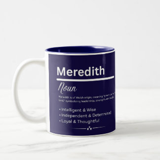 Meredith, Girl Personalized Name Definition Mug