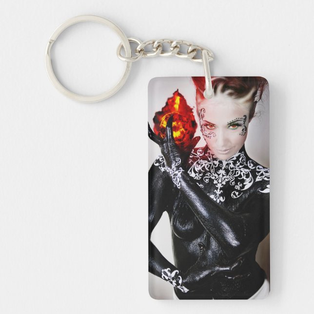 Meredith on fire keychain (Front)
