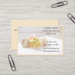 Merengue Bakery Baker Pastry Bake Shop Chef  Business Card