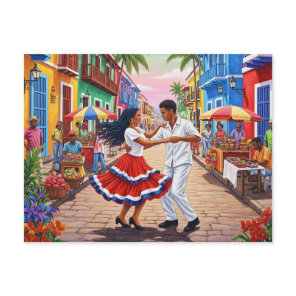 Merengue Dancers Dominican Republic  Postcard