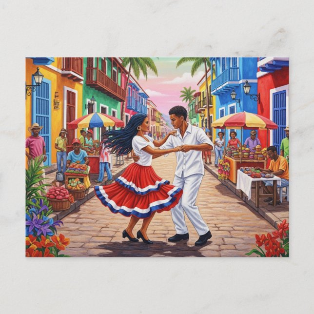 Merengue Dancers Dominican Republic  Postcard (Front)