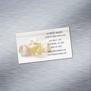 Merengue Food Pastry Chef Bakery Baker Business Card Magnet