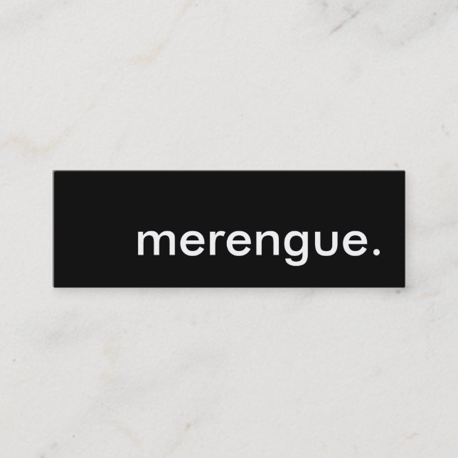 merengue. mini business card (Front)