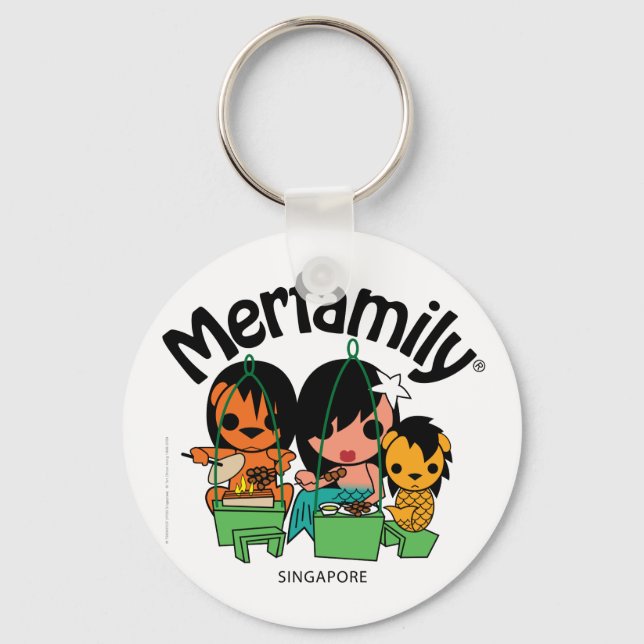 Merfamily® Singapore Satay Keychain (Front)