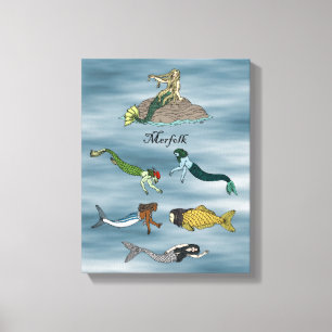 Merfolk Canvas Print