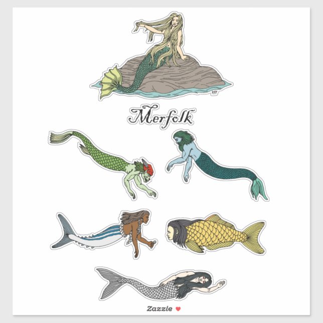 Merfolk Sticker (Sheet)