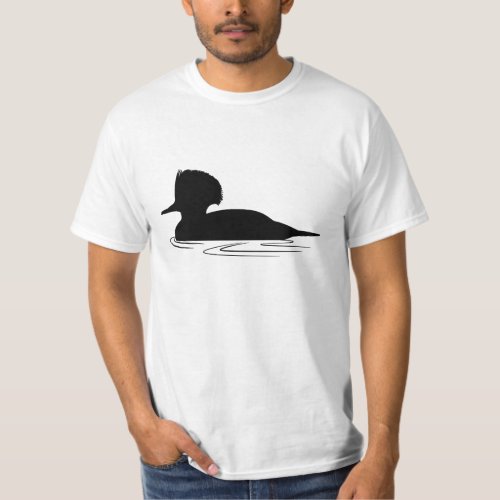Merganser Duck in Silhouette T_Shirt