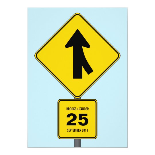 Merge Ahead Save the Date Card