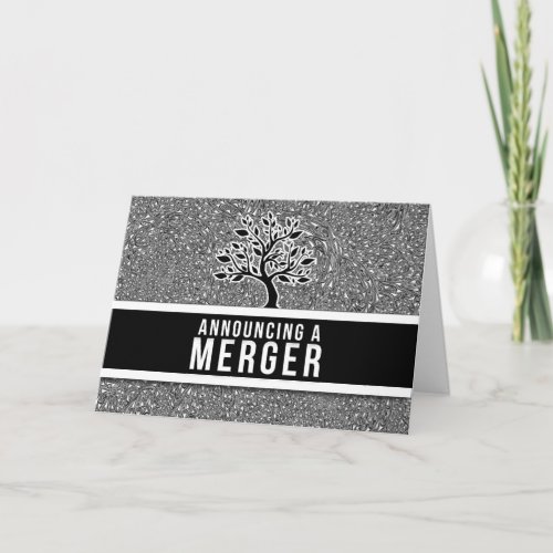 Merger Business Announcement Classic Black Blank