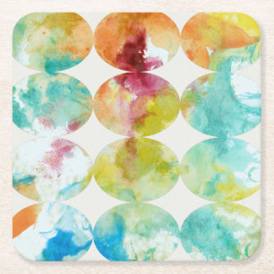 Merging Color II Square Paper Coaster