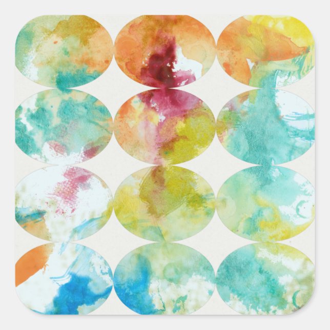 Merging Color II Square Sticker (Front)