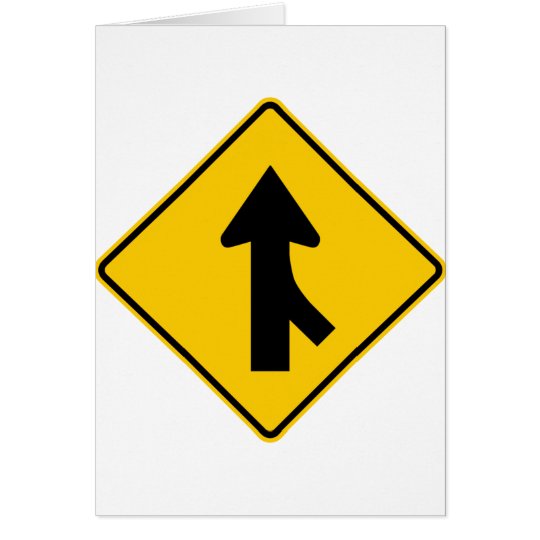 merging traffic sign