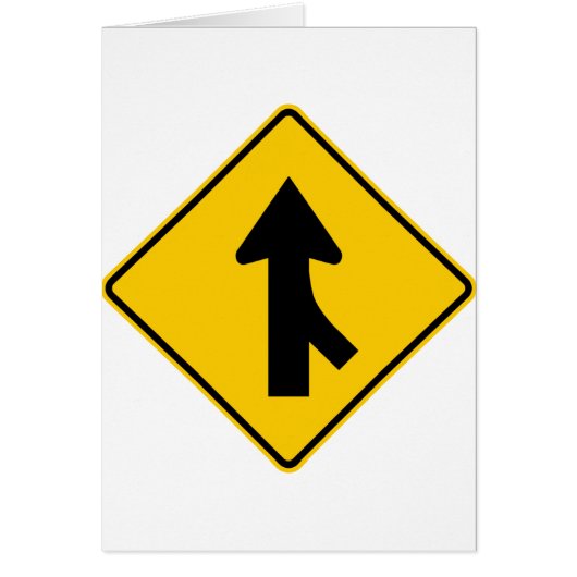 Merging Traffic Highway Sign (Right) Cards (Front)