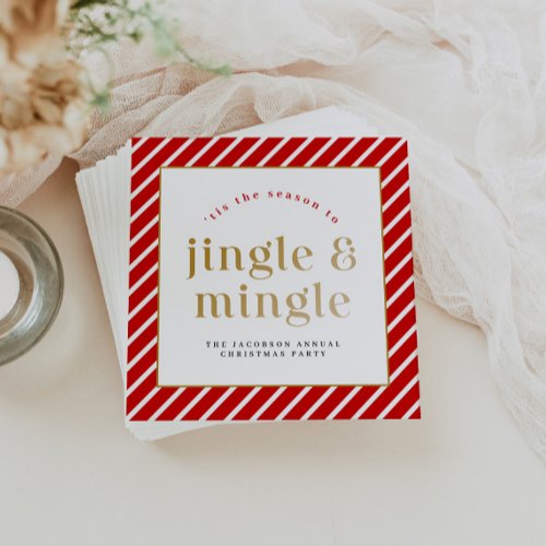 MERI Festive Holiday Jingle Mingle Christmas Party Napkins