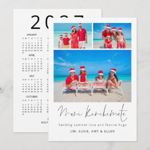 Meri Kirihimete 3 Photos 2027 calendar NZ Holiday Card
