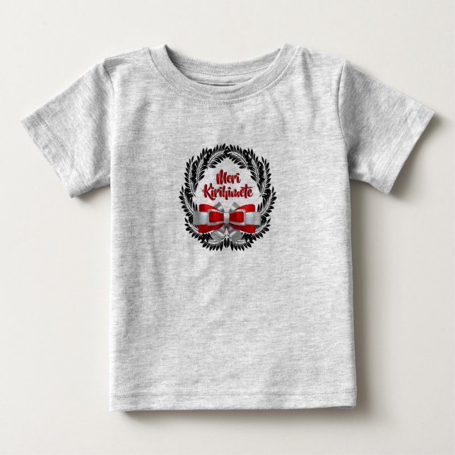 Meri Kirihimete Maori for Merry Christmas Baby T-Shirt (Front)