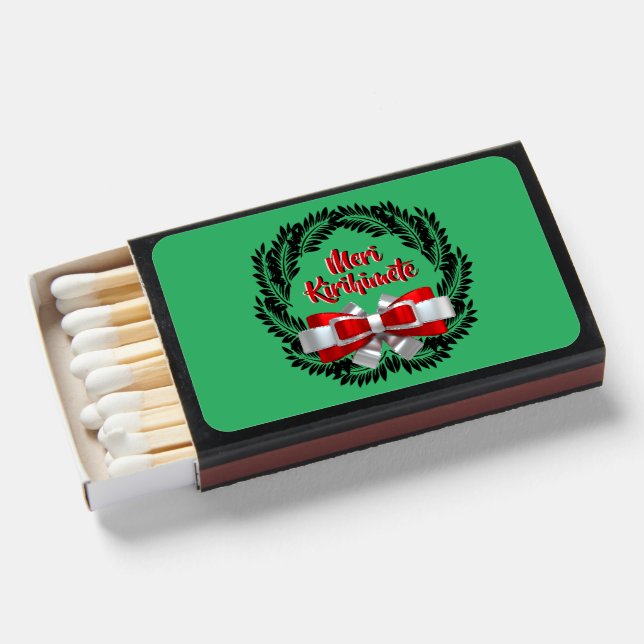 Meri Kirihimete Maori for Merry Christmas Matchboxes (Front Open)
