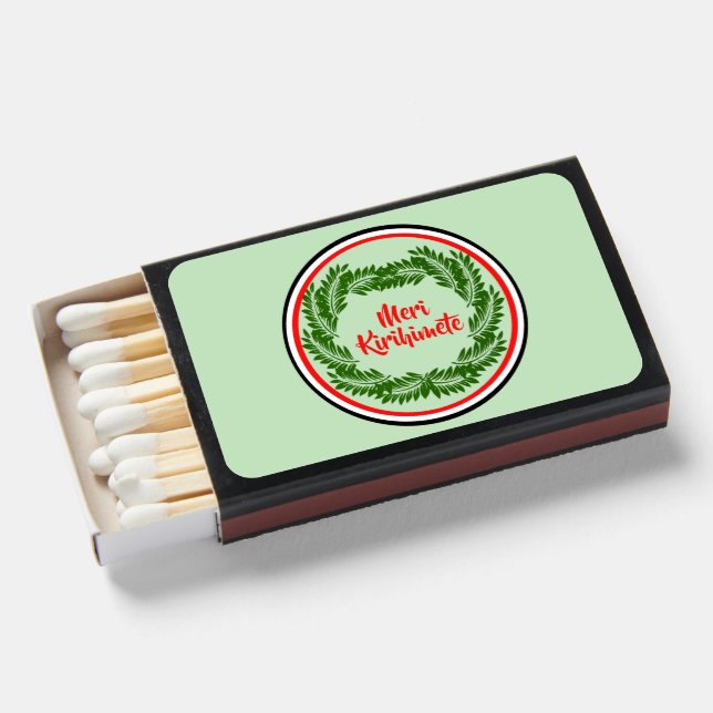 Meri Kirihimete Maori Merry Christmas  Matchboxes (Front Open)