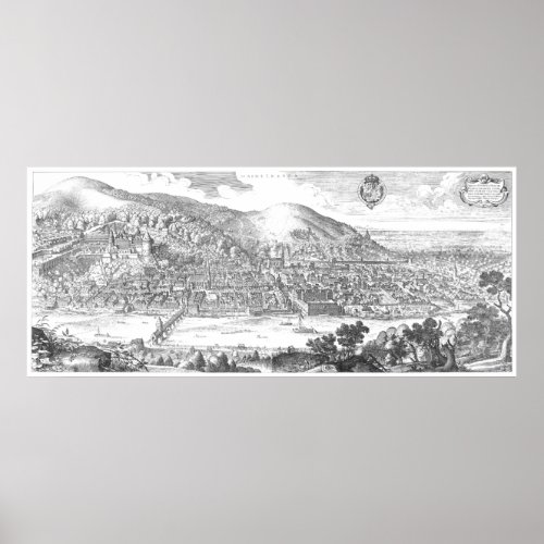 MERIAN Heidelberg Castle and Old City 1620 Poster