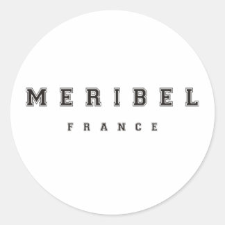 Meribel France Classic Round Sticker