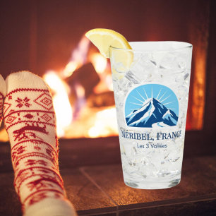 Méribel France ski resort souvenir  Glass