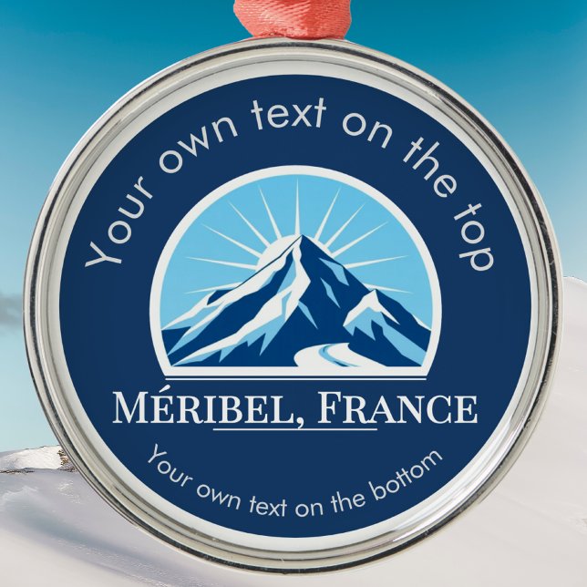 Méribel France ski resort souvenir medal  Metal Ornament (Creator Uploaded)
