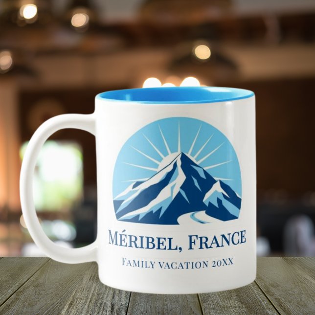 Méribel Meribel France ski resort souvenir  Two-Tone Coffee Mug (Creator Uploaded)