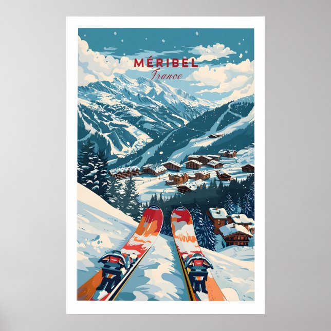 Meribel Ski Poster - France 1 (Front)