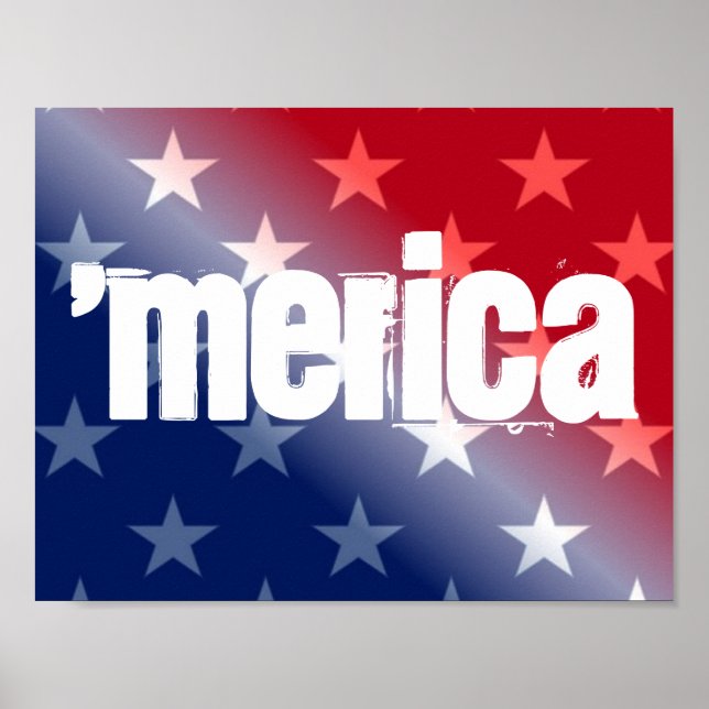'Merica 11"x8.5" Poster (Front)