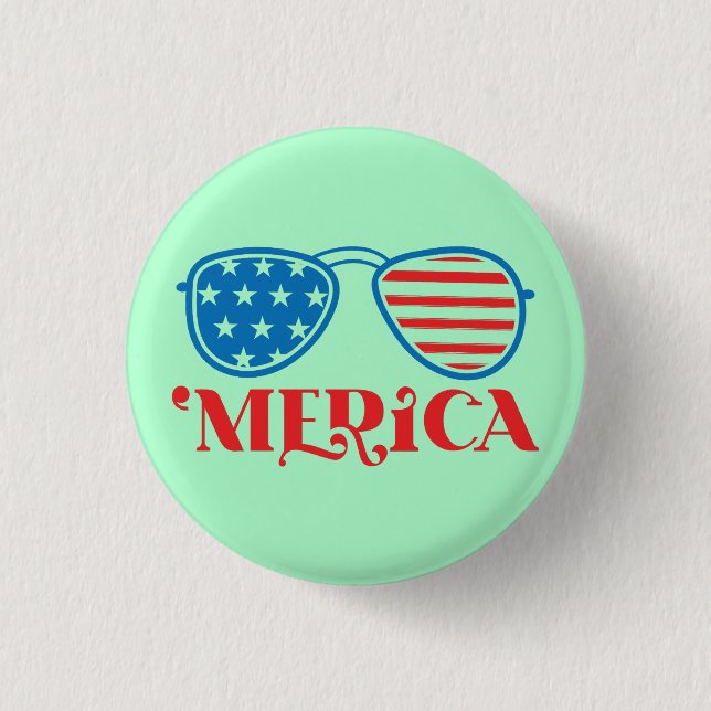 'Merica - 4th of July Button (Front)