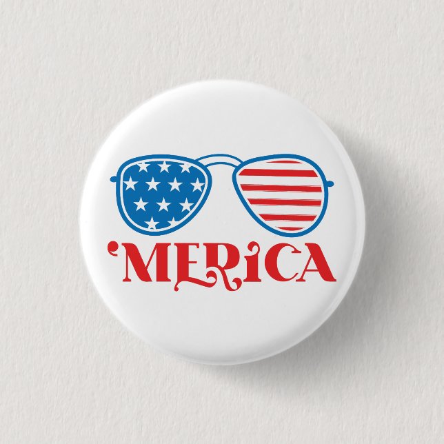 Merica 4th of July Design-32042 Button (Front)