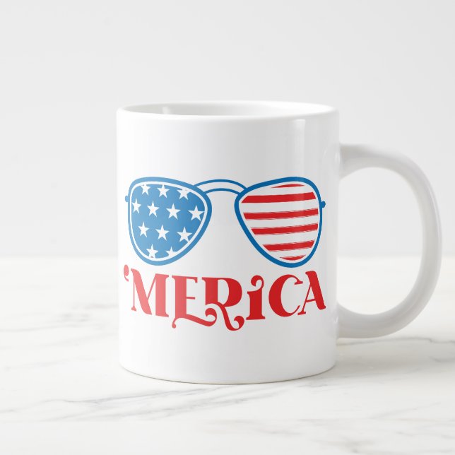 Merica 4th of July Design-32042 Giant Coffee Mug (Right)