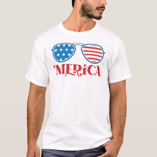 Merica 4th of July Design-32042 T-Shirt (Front)