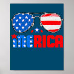 Merica 4th Of July Sunglasses American Flag Poster<br><div class="desc">Merica 4th Of July Sunglasses American Flag Patriotic Mens Gift. Perfect gift for your dad,  mom,  papa,  men,  women,  friend and family members on Thanksgiving Day,  Christmas Day,  Mothers Day,  Fathers Day,  4th of July,  1776 Independent day,  Veterans Day,  Halloween Day,  Patrick's Day</div>
