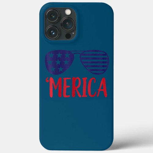 Merica 4th of July USA Patriotic American Flag iPhone 13 Pro Max Case