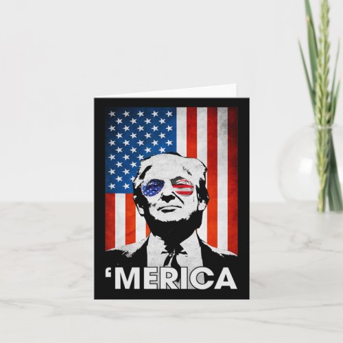 Merica American Flag 4th Of July Murica Patriotic  Card