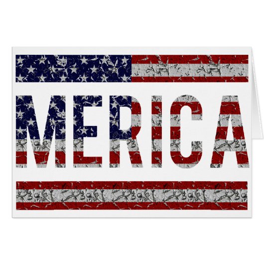 MERICA - American Pride Slang USA Flag Cards (Front Horizontal)