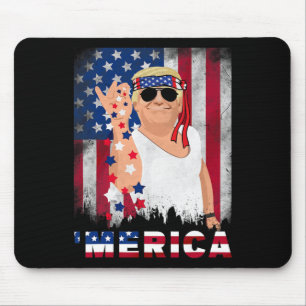 Merica Bae Salt Sprinkle American Flag Patriotics Mouse Pad