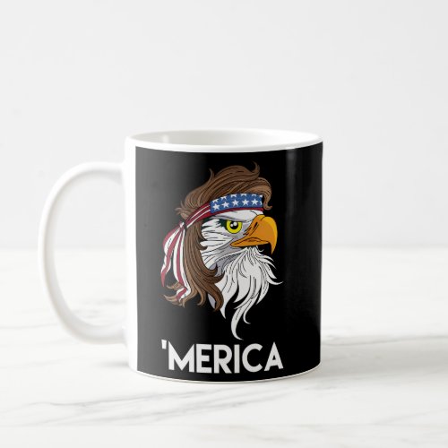 Merica Bald Eagle Mullet Coffee Mug